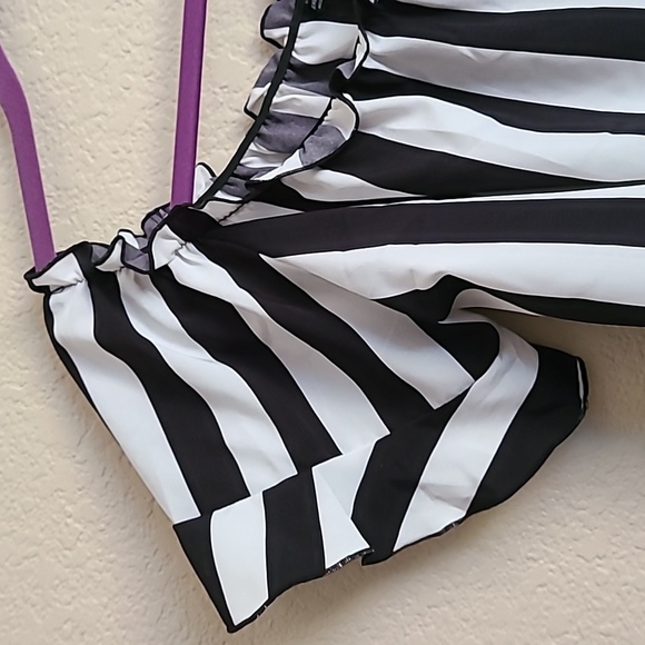 Shein black and white striped blouse - Picture 3 of 4